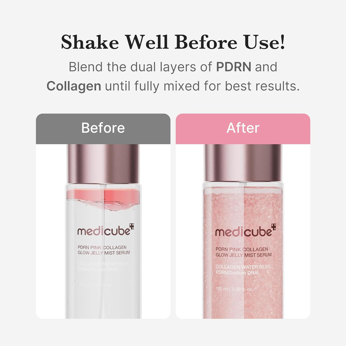 MEDICUBE PDRN Pink Collagen Glow Jelly Mist Serum 100ml 3.38 fl. oz (Copy)