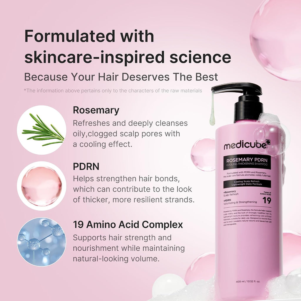 MEDICUBE Rosemary PDRN Clarifying Thickening Shampoo 13.52 fl.oz