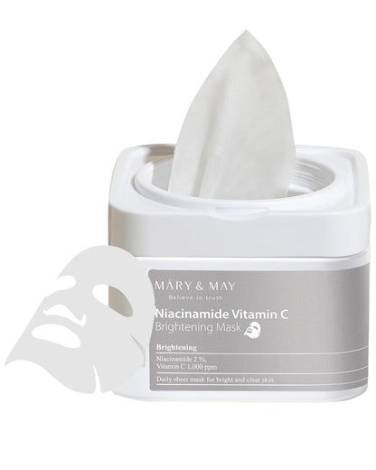 MARY&MAY Niacinamide Vitamin C Mask 30 Sheets