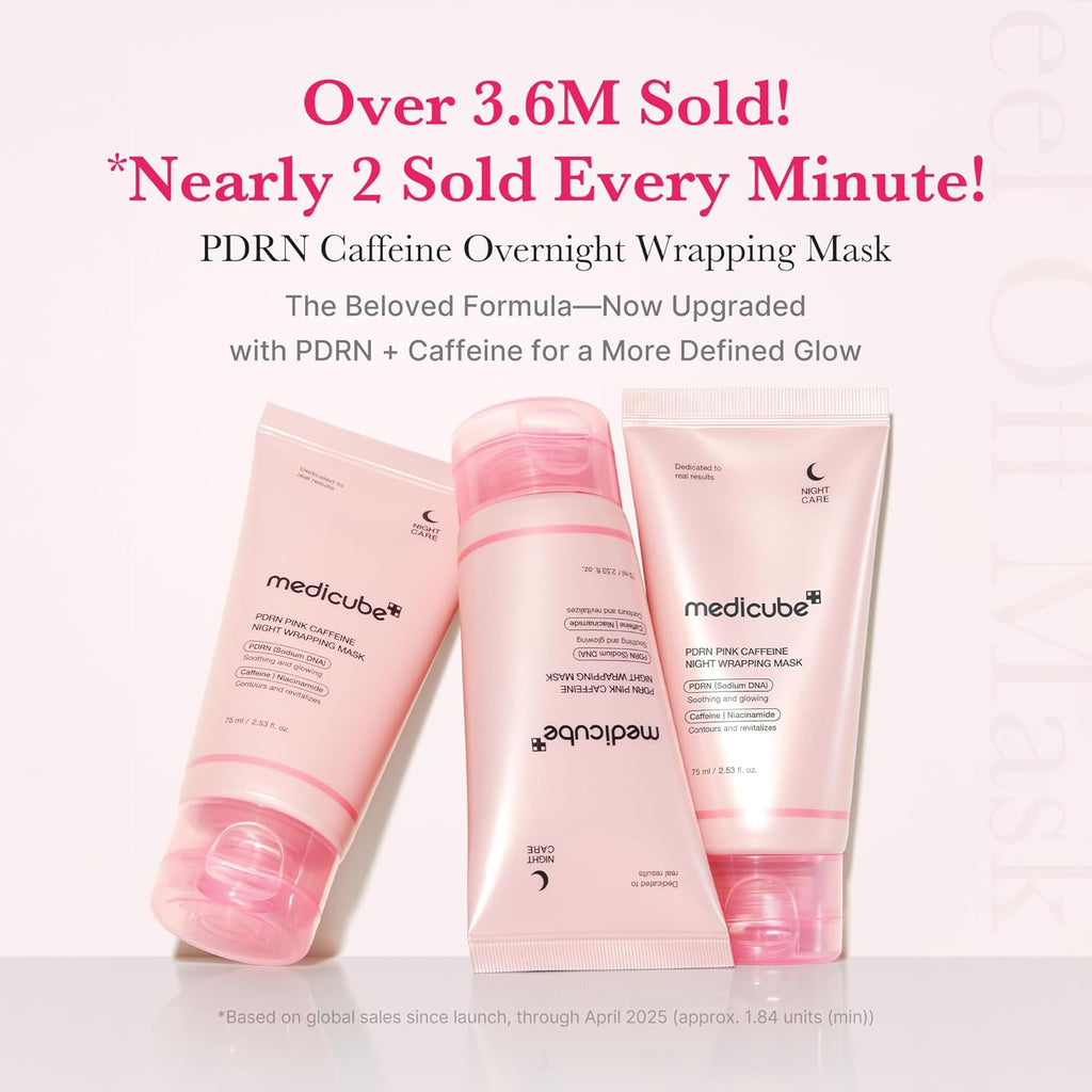 MEDICUBE PDRN Pink Caffeine Night Wrapping Mask 2.53 fl.oz 75ml