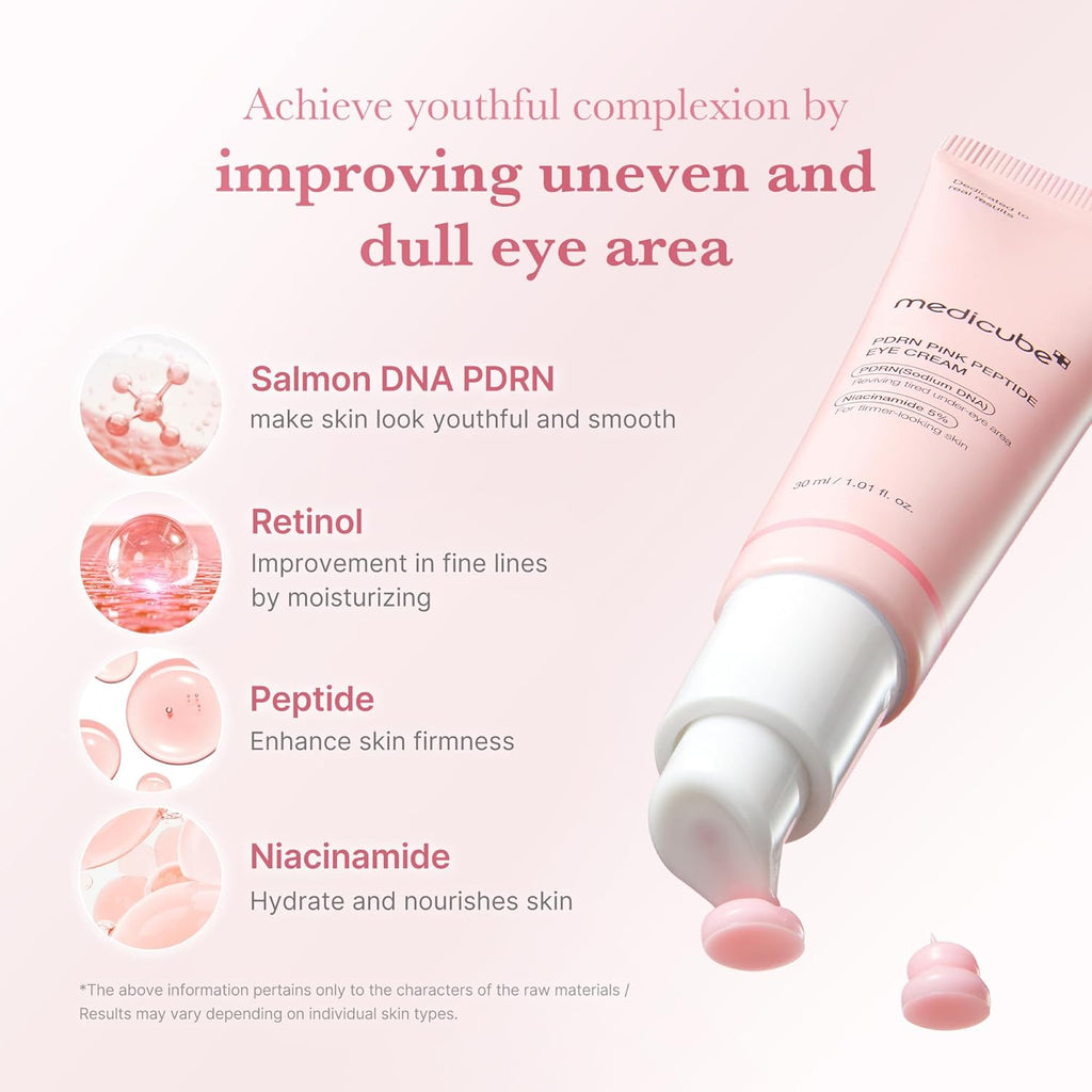 MEDICUBE Salmon DNA PDRN Pink Peptide Eye Serum 1.01fl.oz