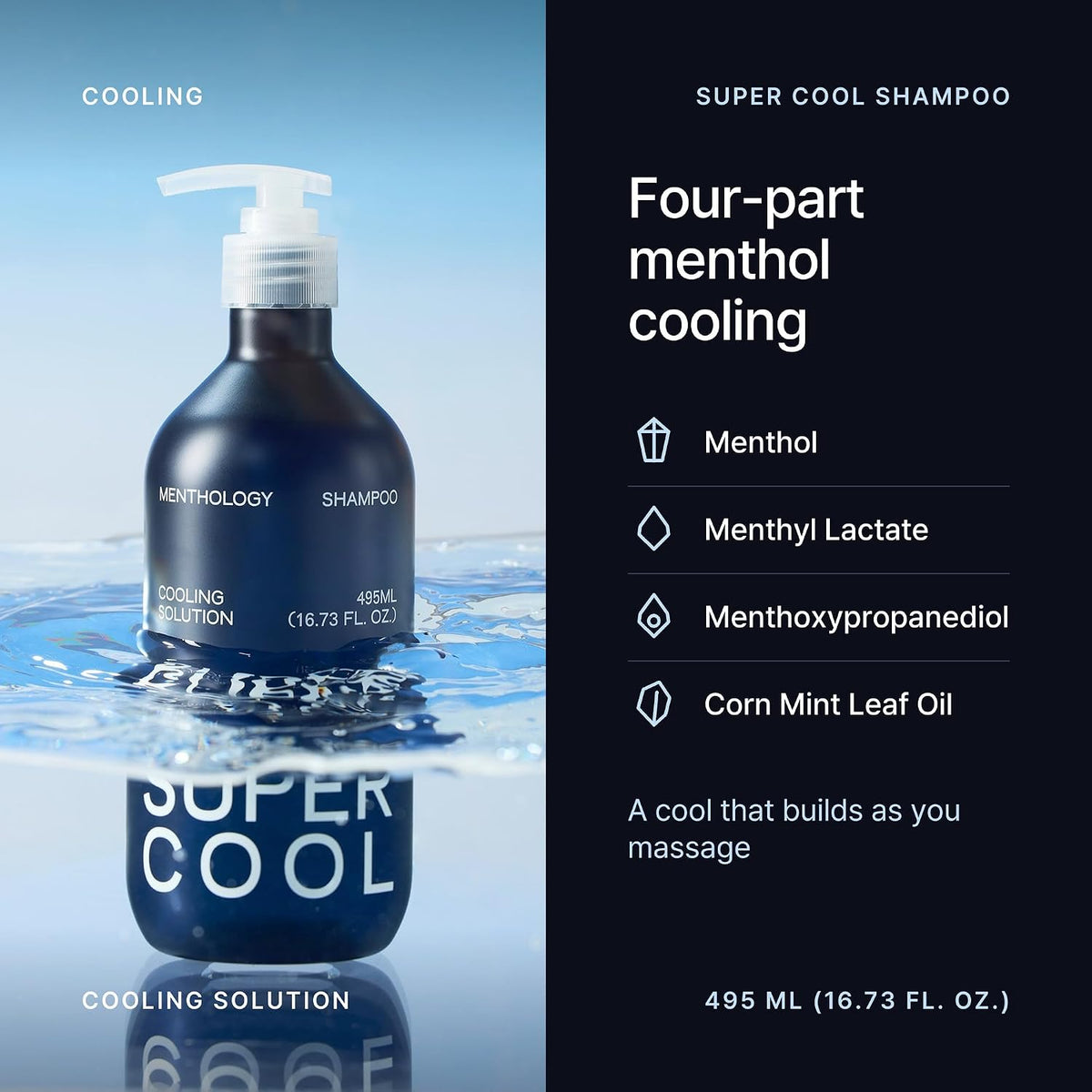 MENTHOLOGY Super Cool Shampoo 495 mL