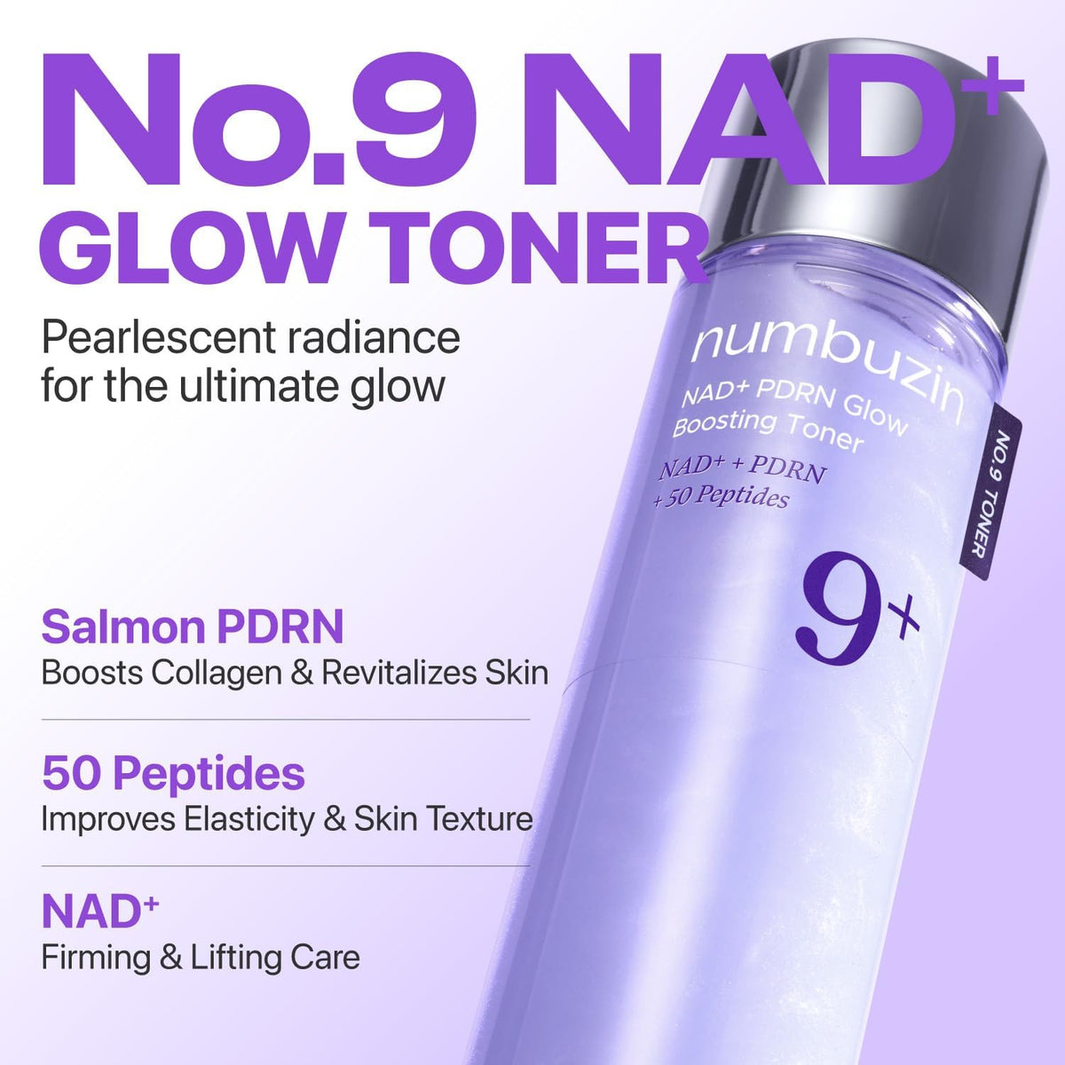 NUMBUZIN No.9  NAD PDRN Glow Boosting Toner 150ml 5.07 fl oz