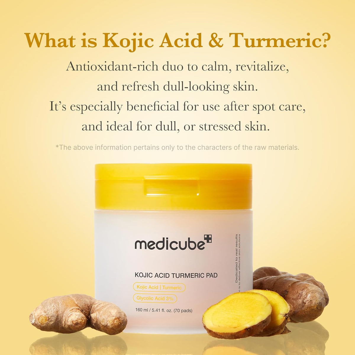 MEDICUBE  Kojic Acid Turmeric Clarifying Toner Pad 70 Pads