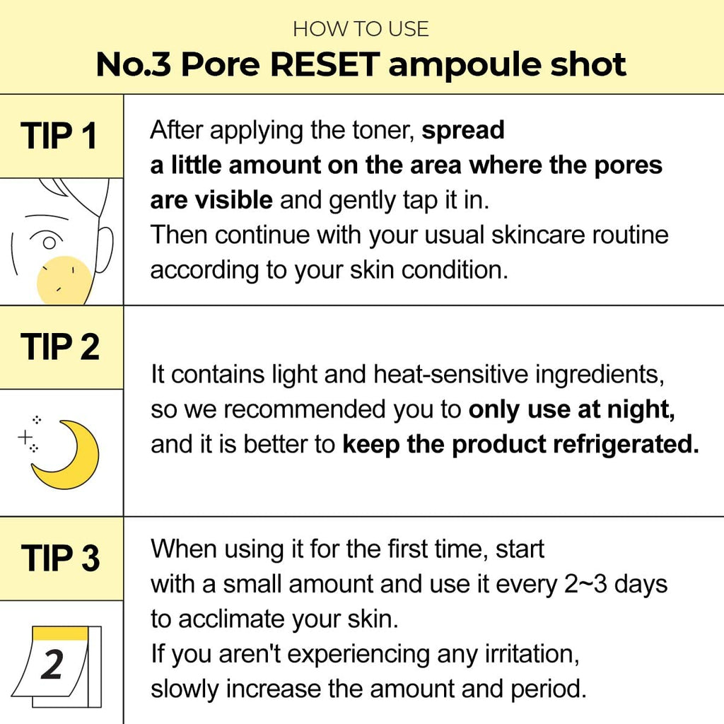 NUMBUZIN No.3 Pore Reset Ampoule Shot 25ml 0.25 fl oz