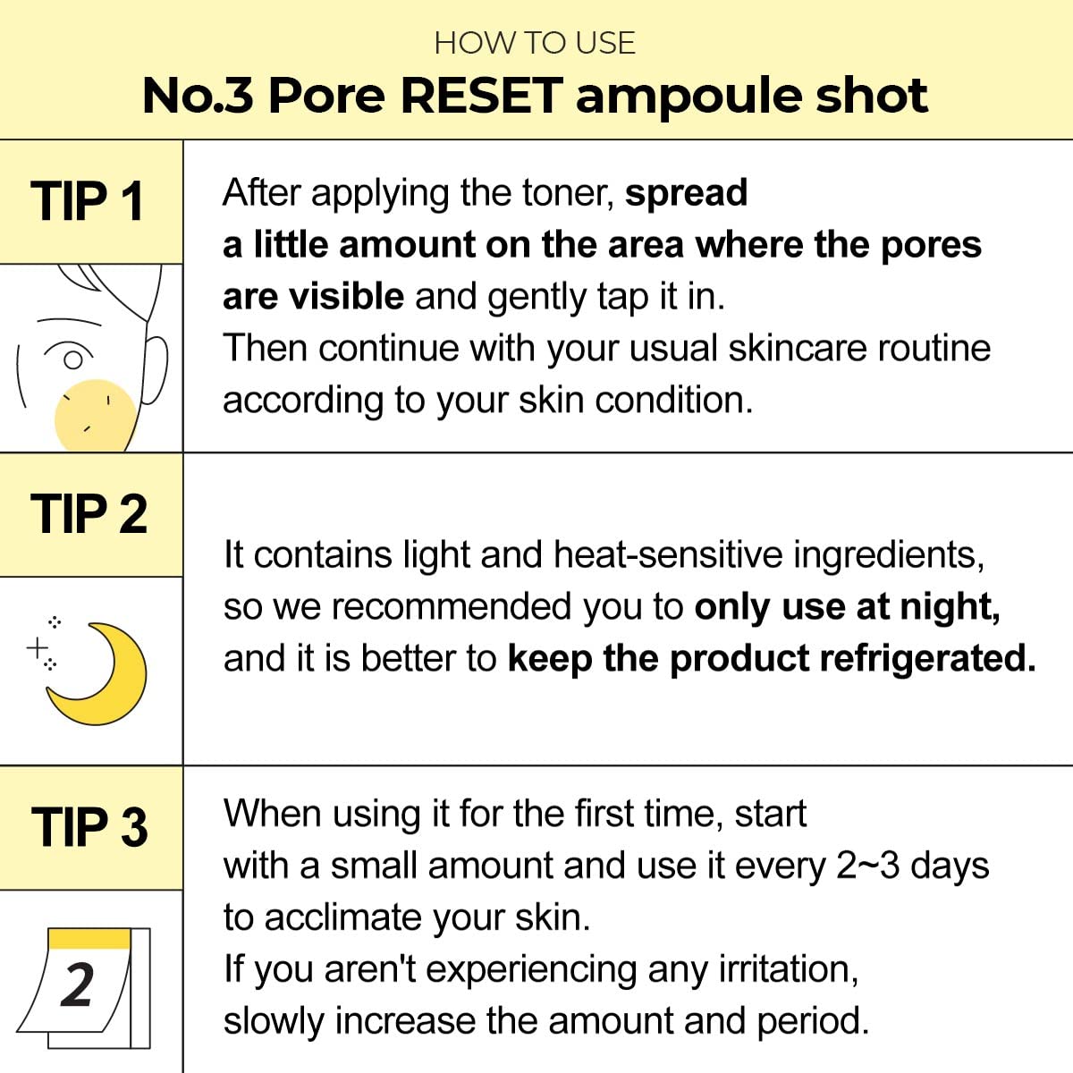 NUMBUZIN No.3 Pore Reset Ampoule Shot 25ml 0.25 fl oz
