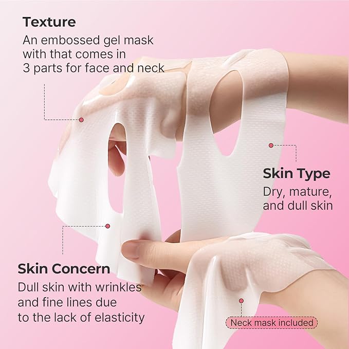 TORRIDEN Cellmazing Low Molecular Collagen Firming Gel Facial & Neck Sheet Mask 4 Sheets