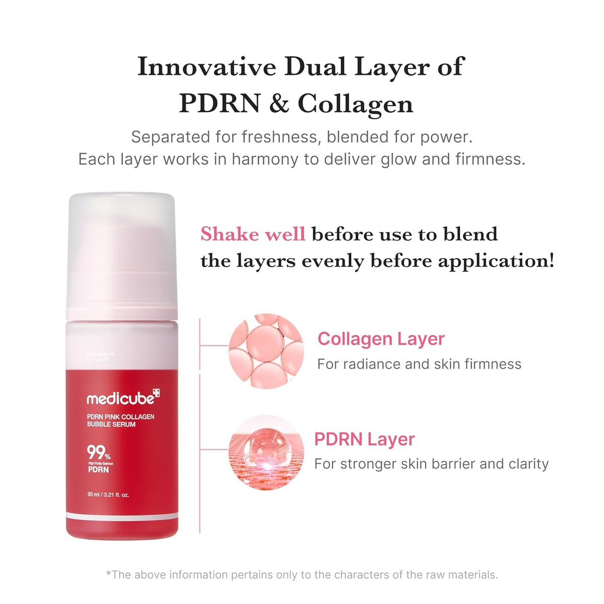 MEDICUBE PDRN Pink Collagen Bubble Serum 95ml 3.21 fl.oz