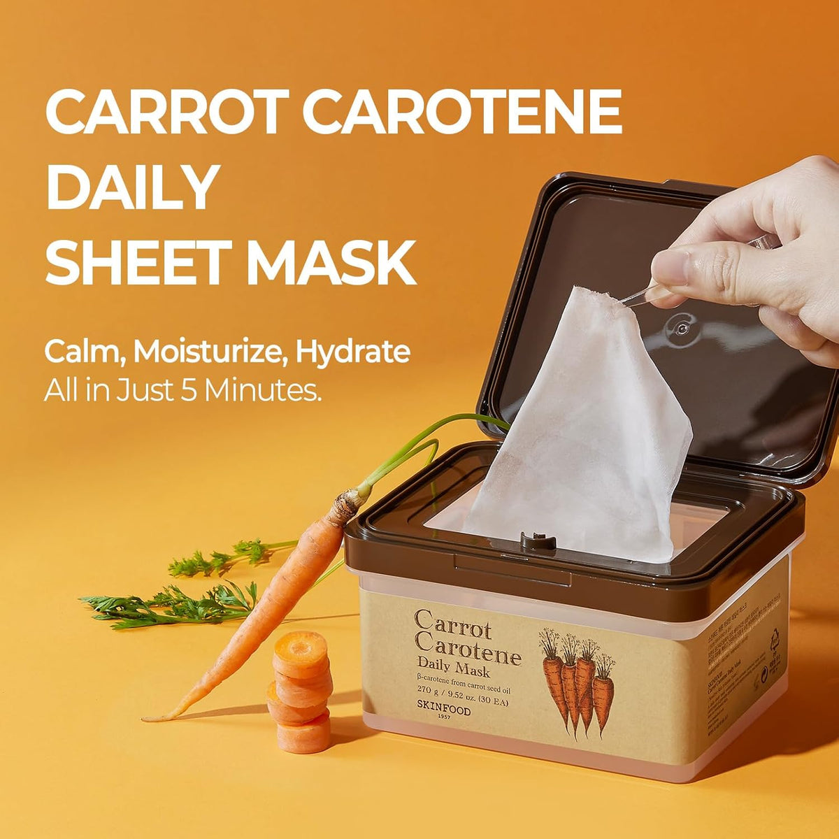 SKINFOOD Carrot Carotene Daily Sheet Mask 30 Sheets