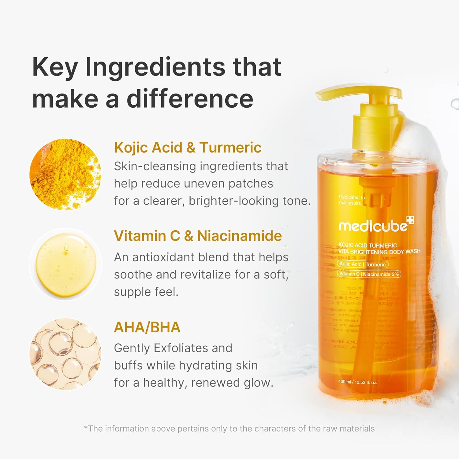 MEDICUBE Kojic Acid Turmeric Brightening Body Wash 400ml 13.52 fl.oz