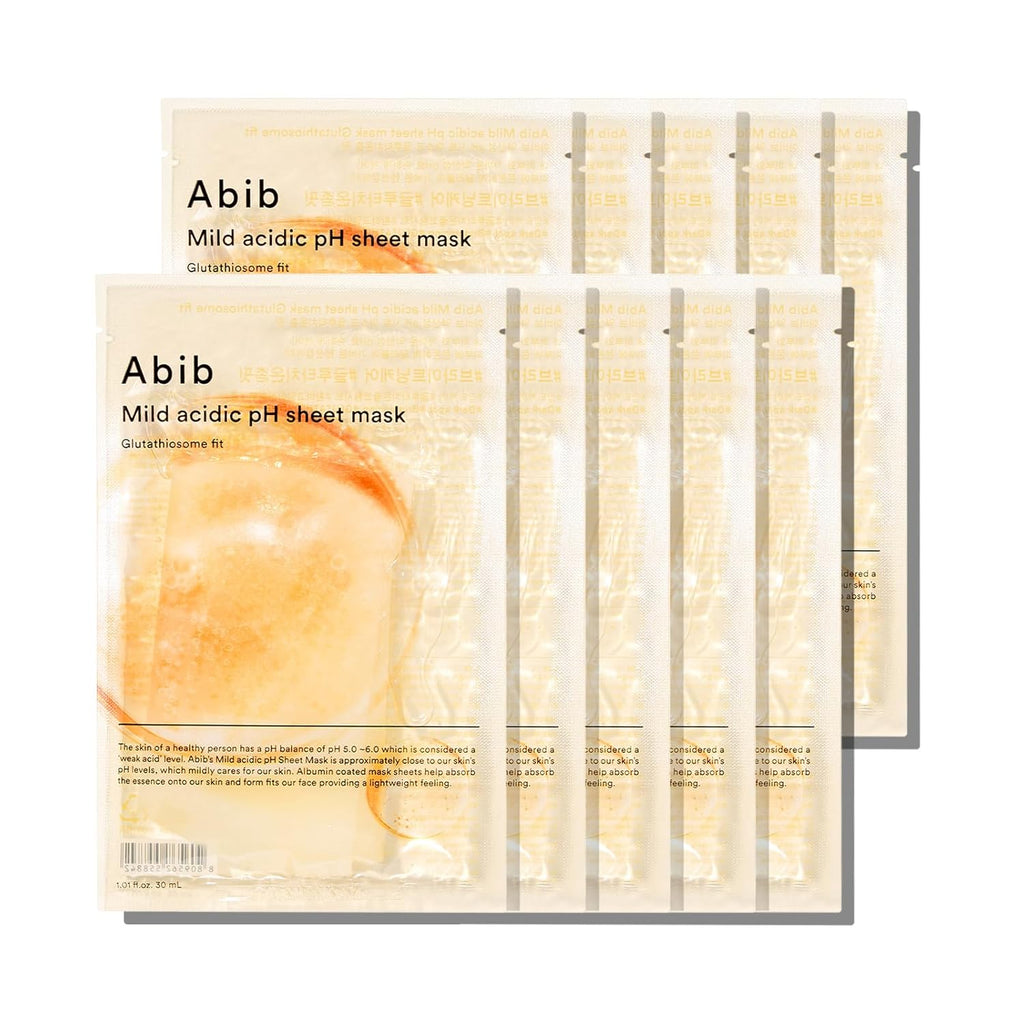 ABIB Mild acidic pH sheet Glutathiosome fit 10 Sheets