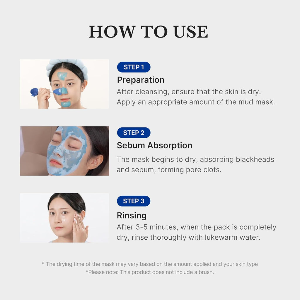 MEDICUBE Zero Pore Blackhead Mud Facial Mask 3.52 oz 100g