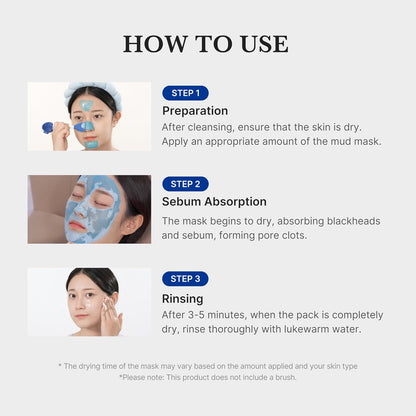 MEDICUBE Zero Pore Blackhead Mud Facial Mask 3.52 oz 100g