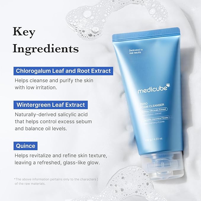 MEDICUBE Zero Foam Cleanser for Sensitive Skin 120g 4.23 oz