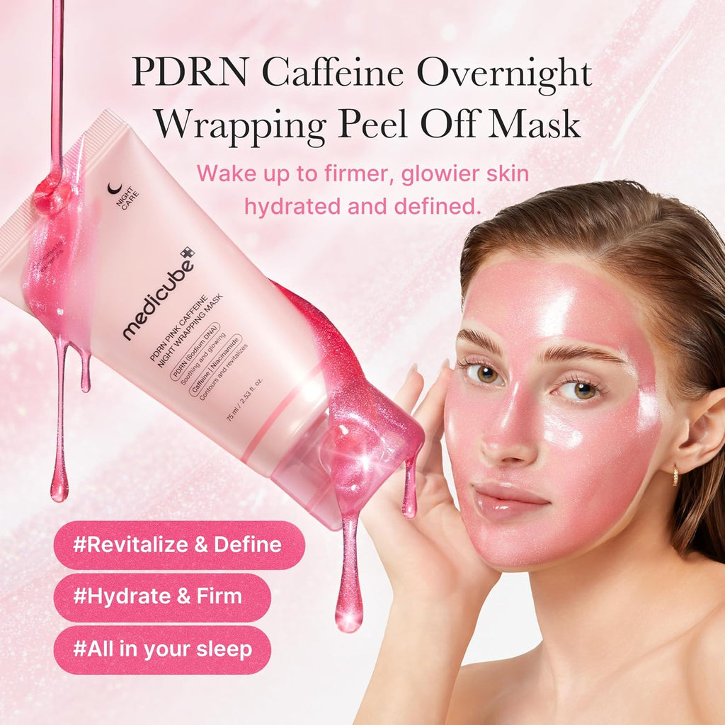 MEDICUBE PDRN Pink Caffeine Night Wrapping Mask 2.53 fl.oz 75ml