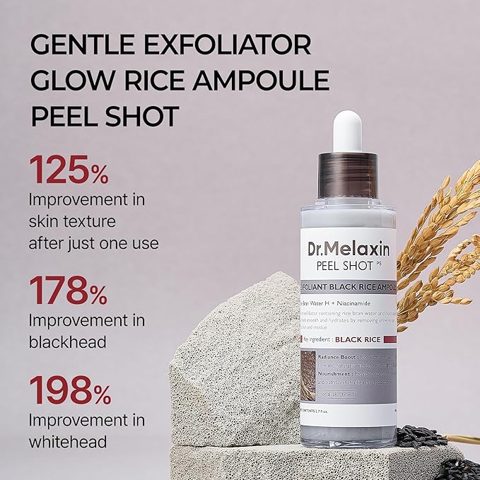 DR MELAXIN Peel Shot Glow Black Rice Peeling Ampoule 80ml