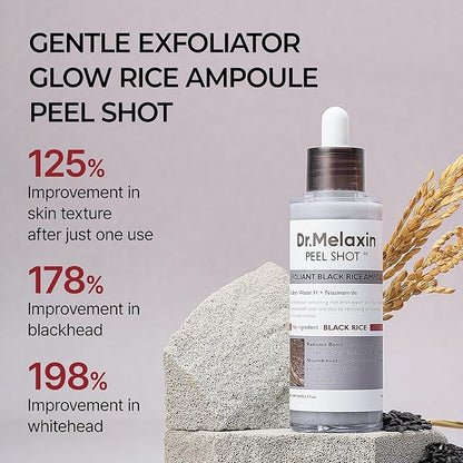 DR MELAXIN Peel Shot Glow Black Rice Peeling Ampoule 80ml