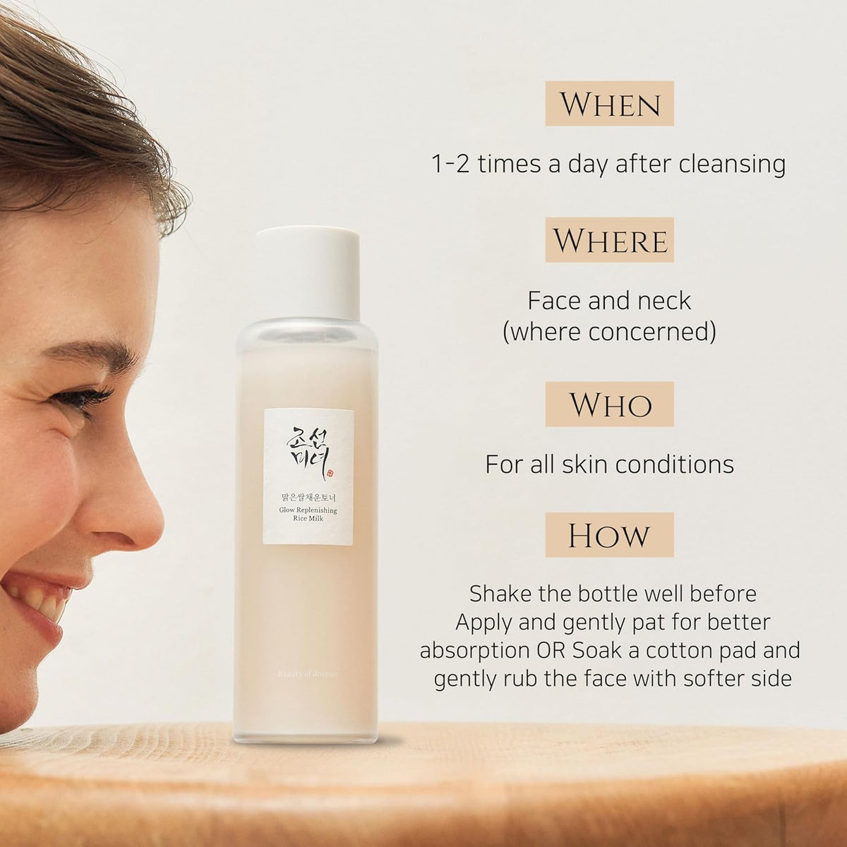 BEAUTY OF JOSEON Glow Replenishing Rice Milk 150ml, 5.07 fl.oz
