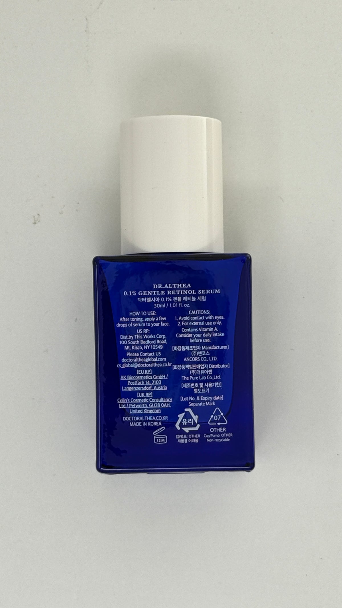 Dr. Althea 0.1% Gentle Retinol Serum – 30 mL