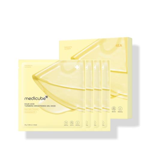 MEDICUBE Kojic Acid Turmeric Brightening Gold Jelly Gel Mask 4 Sheets