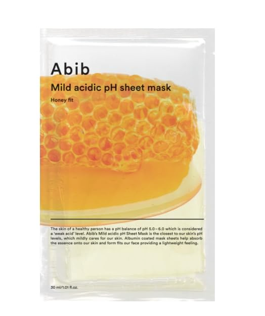 Abib Mild Acidic pH Sheet Mask Honey Fit — individual mask included in the 10-sheet pack