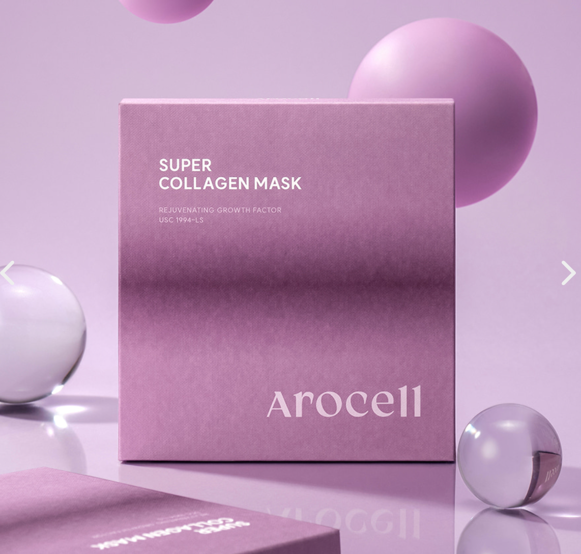 AROCELL Super Collagen Mask - 4 Sheets