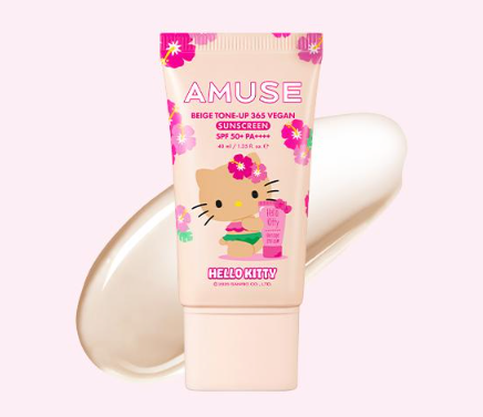 AMUSE Beige Tone-up 365 Vegan Sunscreen 40ml [TANNING HELLO KITTY EDITION]