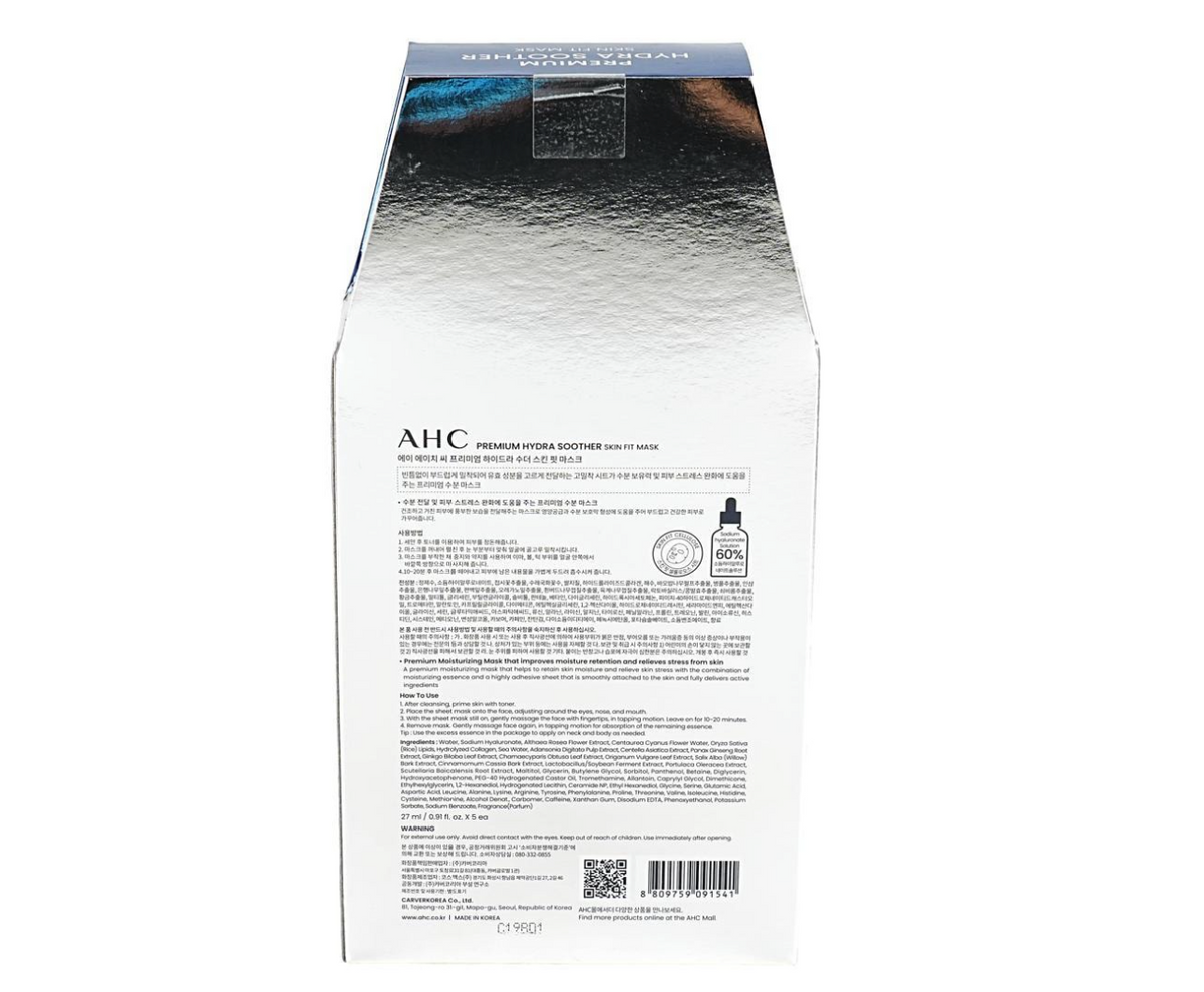 AHC Premium Hydra Soother Skin Fit Mask 5 Sheets