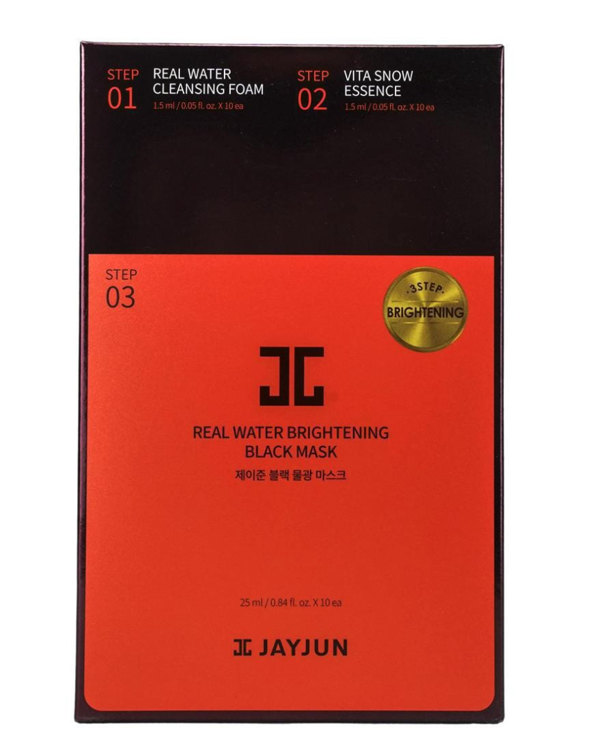 JAYJUN Real Water Brightening Black Mask 10 Sheets
