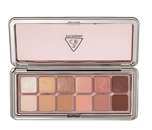 3CE 12 Colors Matte & Shimmer Eyeshadow Palette