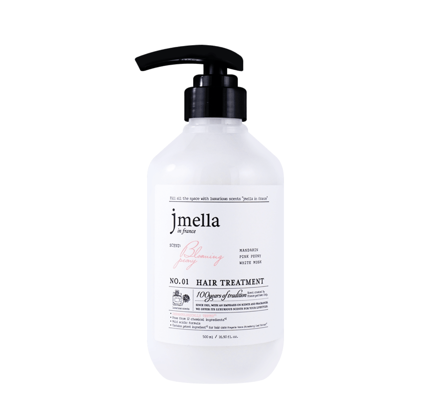 JMELLA NO.01 Hair Treatment Perfume Hair Conditioner Blooming Peony Scent 500ml 16.9 fl.oz