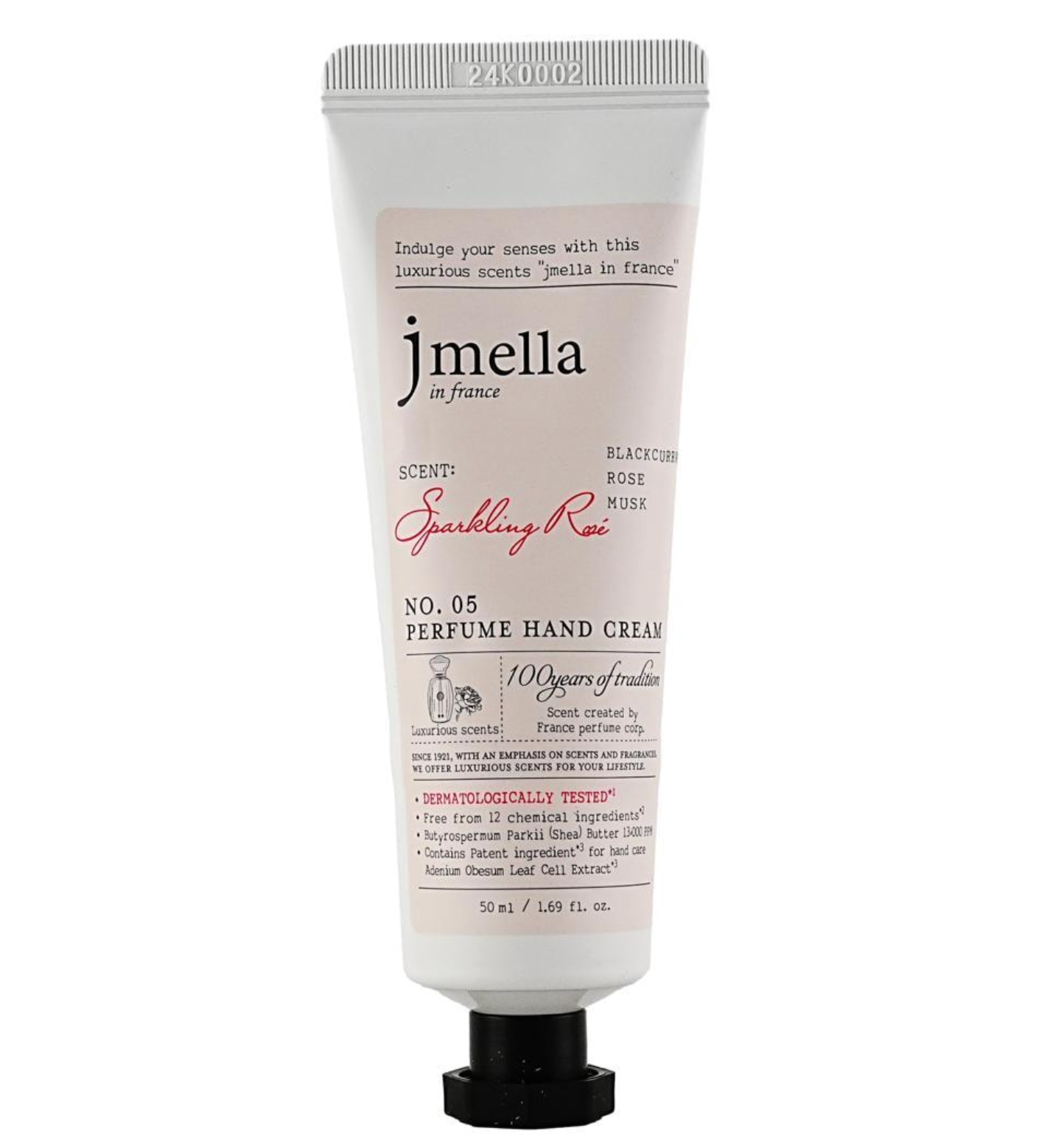 JMELLA In France Perfume Hand Cream Sparkling Rose Scent 50ml 1.69 fl.oz.