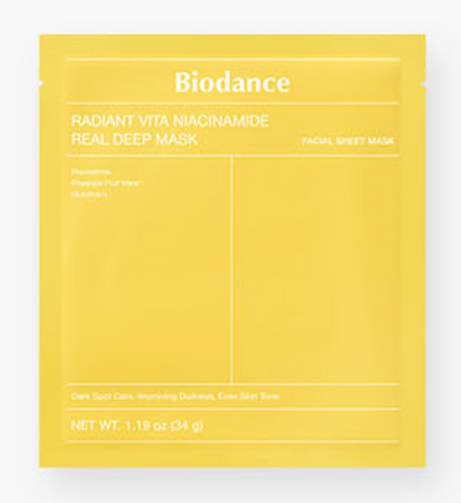 BIODANCE Radiant Vita Niacinamide Real Deep Mask 4 Sheets