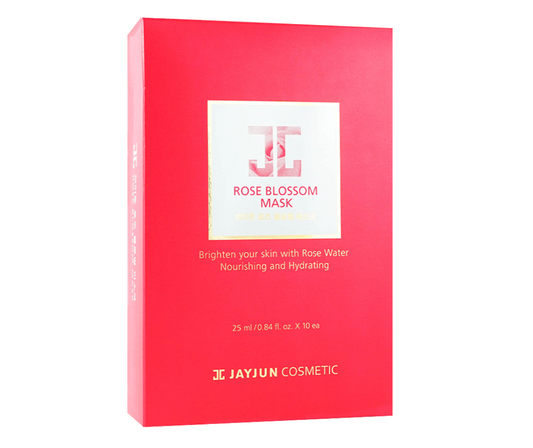JAYJUN Rose Blossom Face Mask Brightening Nourishing Hydrating 10 Sheets