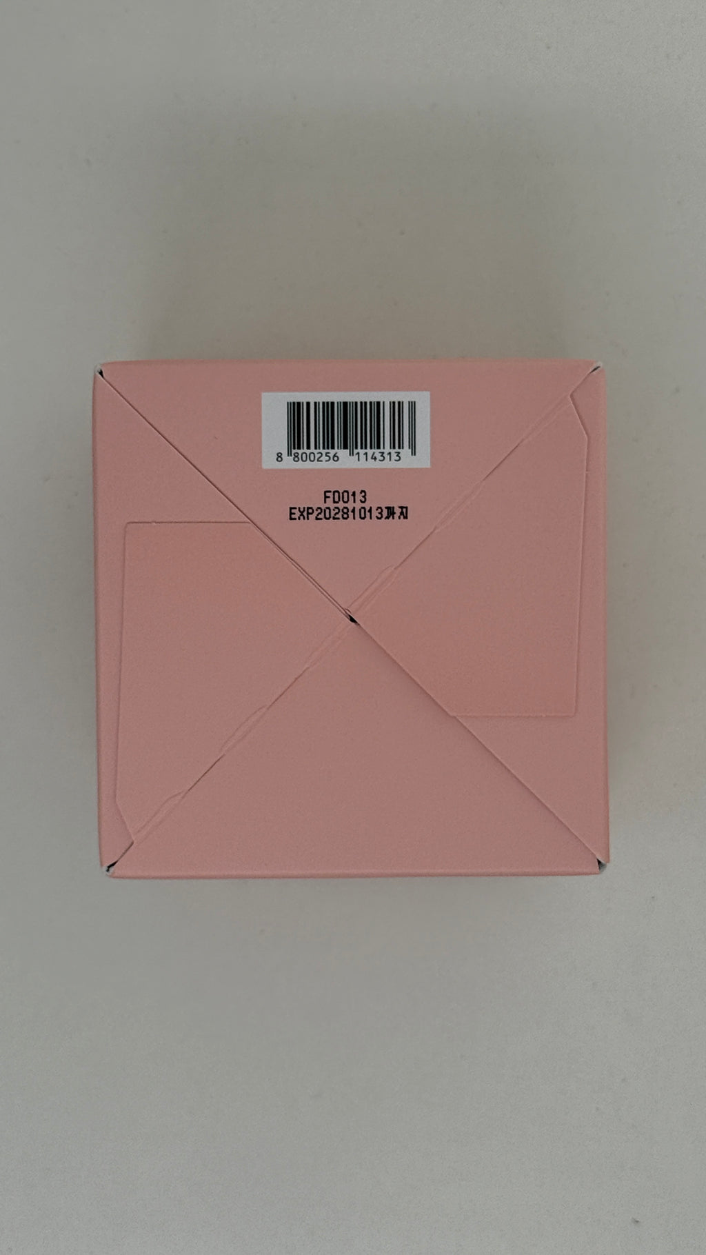 Original product barcode and lot label