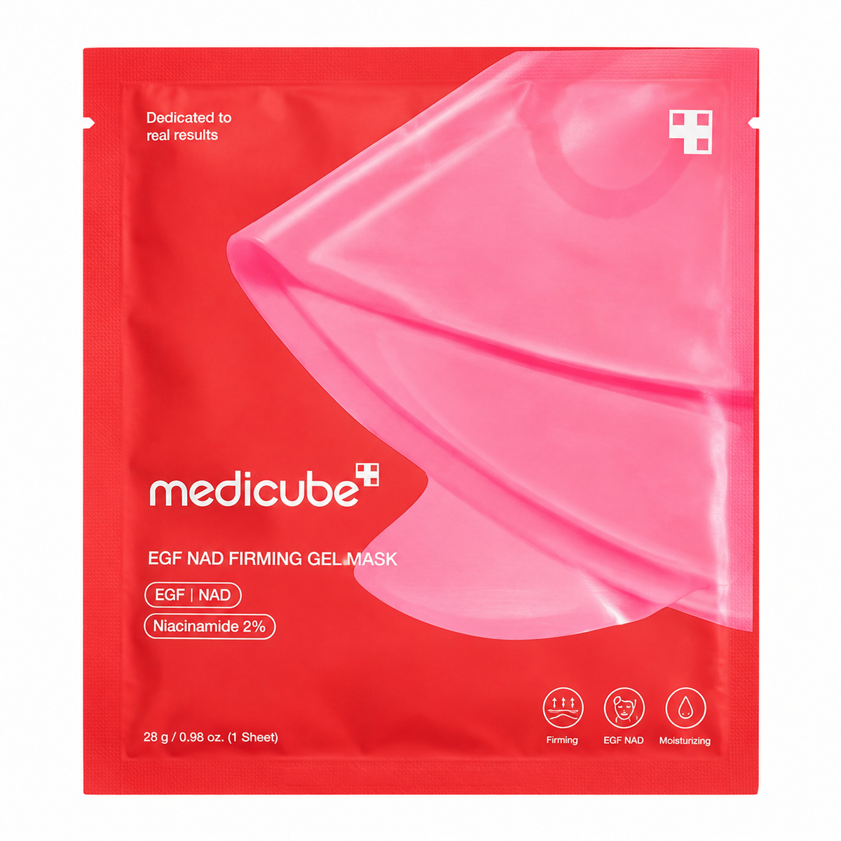 MEDICUBE EGF NAD+ Firming Gel Mask — 1 individually wrapped sheet, 28 g, front